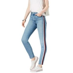 Joe's Women’s Charlie Leather Stripe High Rise Skinny Ankle Jeans Size 26